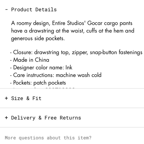 Entire Studios cargo pants - Picture 9 of 9